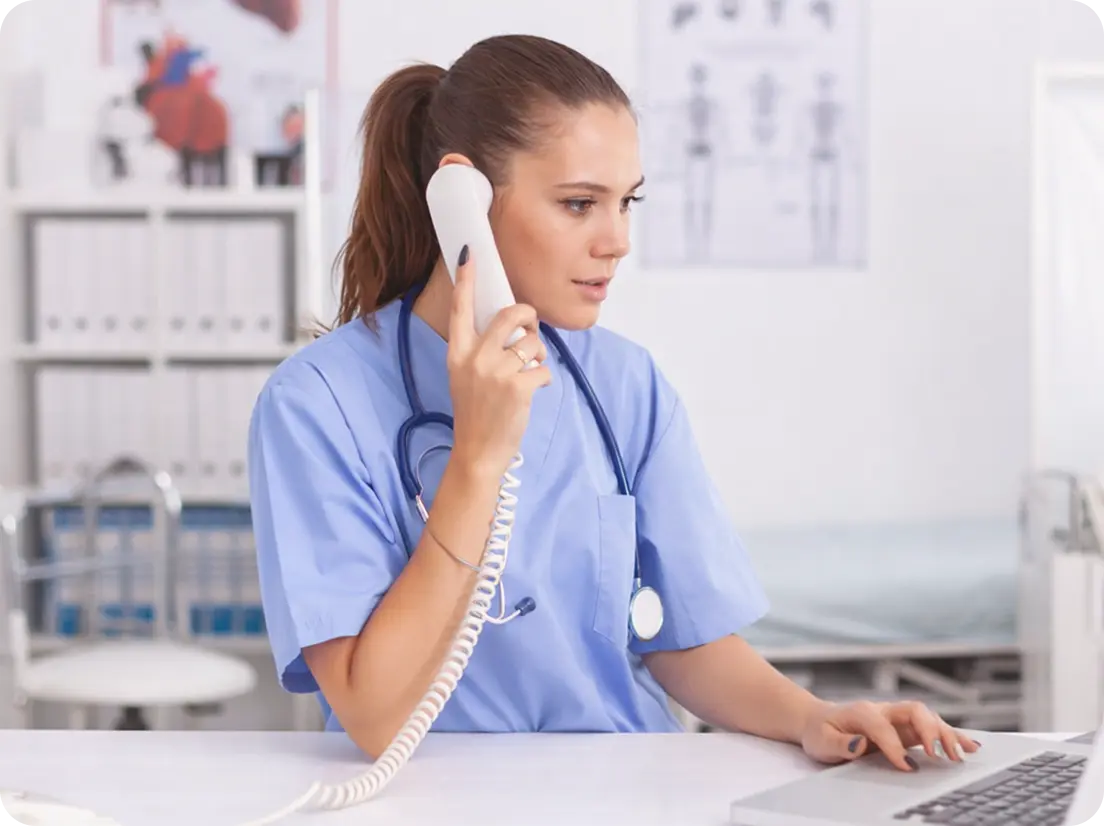 Healthcare cloud phone system dashboard