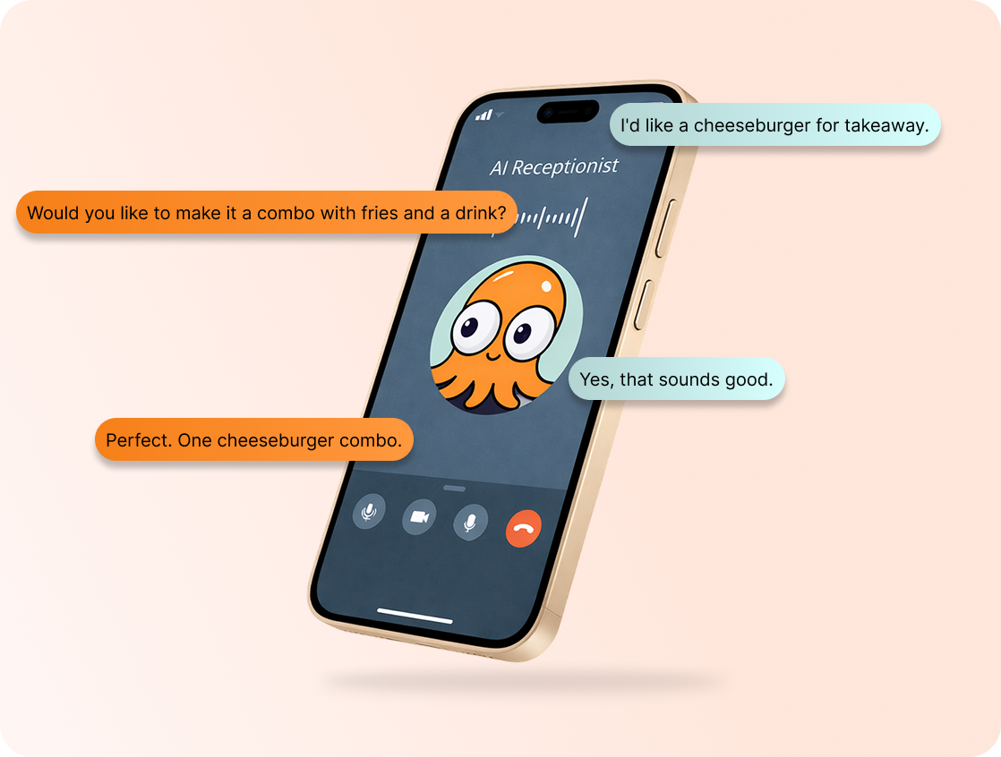 AI-powered order-by-phone interface for restaurants