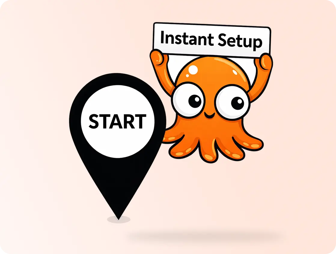 Founder setting up OctoVoIP business phone system instantly on a laptop